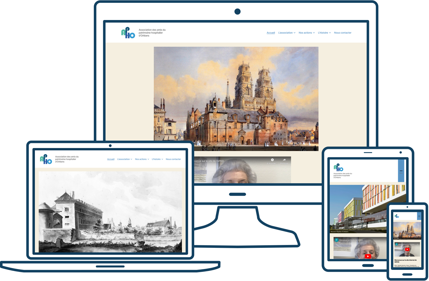 Création du nouveau site internet de l'association APHO à Orléans (45)